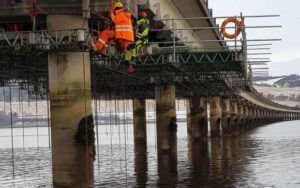 Bridge maintenance over water