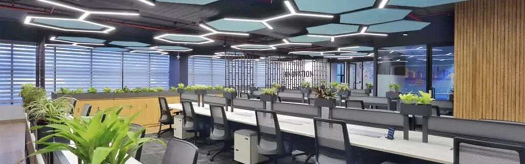 Commercial interior design with efficient space planning and functional layouts