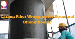 Carbon fiber wrapping applied on concrete column for structural strengthening