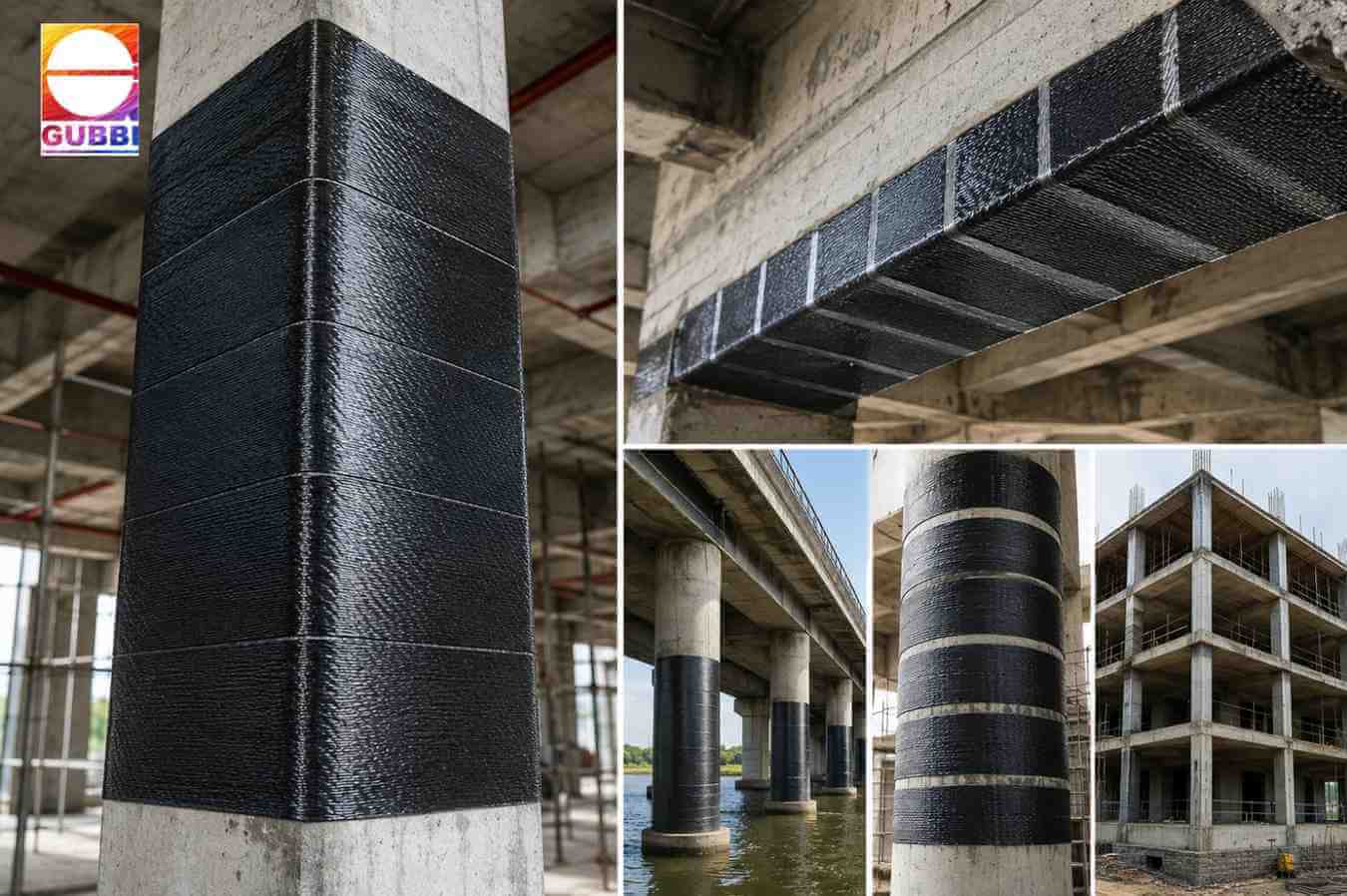 carbon fiber wrapping for structural strengthening of buildings and concrete structures