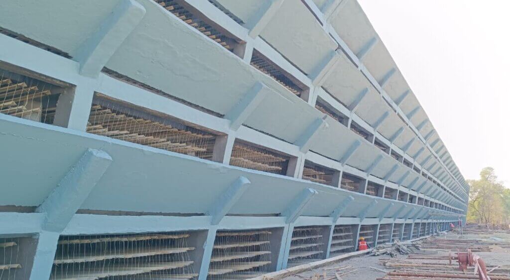 Anti Carbonation Coating applied on RCC concrete surfaces to prevent carbonation and corrosion