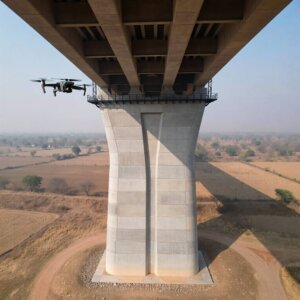 Drone Survey inspecting high-risk structures without human access