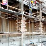 RCC Column Jacketing work for structural strengthening by Gubbi Civil Engineers Limited
