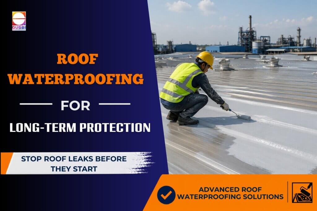 Roof Waterproofing Services for an industrial metal roof protecting structural durability and preventing water ingress
